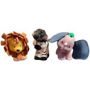 Lion, Elephant, Zebra Touch & Feel Lot Mattel Little People 2005 Texture Tactile